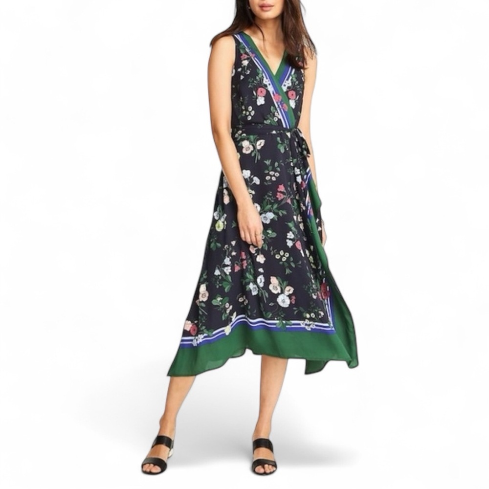 Ann Taylor Floral Wrap Dress Size 00